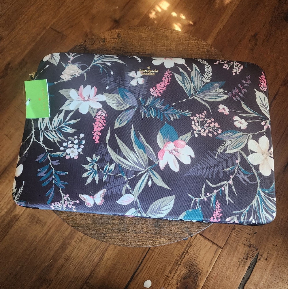 15" botanical kate spade laptop sleeve NWT
